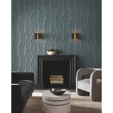 Kép 2/8 - York Ásványkő hatású kék-arany vlies tapéta Mineral Shimmer Denim-Gold 68,58 cm X 8,22 m