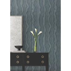 Kép 3/8 - York Ásványkő hatású kék-arany vlies tapéta Mineral Shimmer Denim-Gold 68,58 cm X 8,22 m