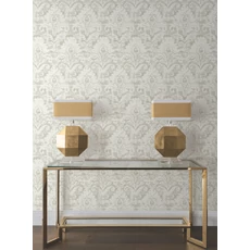 Kép 2/9 - York Barokk mintás bézs vlies tapéta Velvet Crush Damask Cream & Pearl 68,58 cm X 8,22 m
