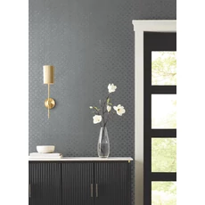 Kép 2/8 - York Elegáns üveggyöngyös csillámló sötétszürke vlies tapéta Uptown Glam Charcoal 68,58 cm X 8,22 m