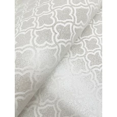 Kép 4/8 - York Elegáns üveggyöngyös csillámló fehér vlies tapéta Uptown Glam White 68,58 cm X 8,22 m