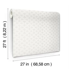Kép 8/8 - York Elegáns üveggyöngyös csillámló fehér vlies tapéta Uptown Glam White 68,58 cm X 8,22 m