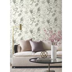 Kép 2/8 - York Modern szürkésbarna vlies tapéta Spring Whispers Charcoal 52 cm X 10 m