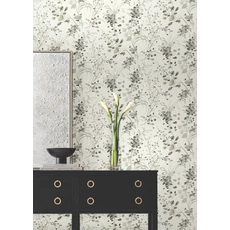 Kép 3/8 - York Modern szürkésbarna vlies tapéta Spring Whispers Charcoal 52 cm X 10 m