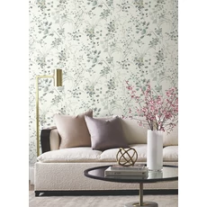 Kép 2/8 - York Modern zöldes szürke vlies tapéta Spring Whispers Moss 52 cm X 10 m