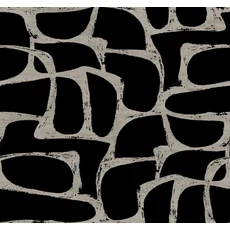Kép 1/8 - York Elegáns absztrakt fekete vlies tapéta Craftsman Geometric Black 68,58 cm X 8,22 m