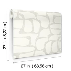 Kép 8/8 - York Elegáns absztrakt fehér-szürke vlies tapéta Craftsman Geometric White & Grey 68,58 cm X 8,22 m