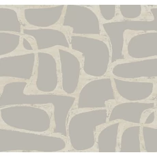 Kép 1/8 - York Elegáns absztrakt szürkésbarna vlies tapéta Craftsman Geometric Taupe 68,58 cm X 8,22 m