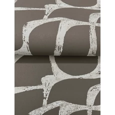 Kép 4/8 - York Elegáns absztrakt sötétbarna vlies tapéta Craftsman Geometric Mocha 68,58 cm X 8,22 m