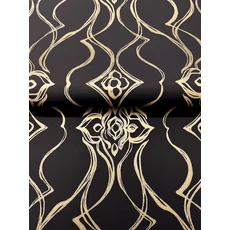 Kép 4/9 - York Elegáns fekete-arany vlies tapéta Pirouette Black-Gold 68,58 cm X 8,22 m