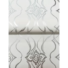 Kép 4/9 - York Elegáns fehér-ezüst vlies tapéta Pirouette White-Silver 68,58 cm X 8,22 m