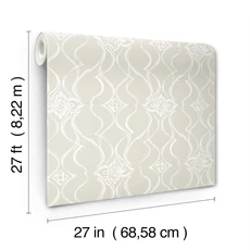 Kép 9/9 - York Elegáns bézs vlies tapéta Pirouette Beige 68,58 cm X 8,22 m