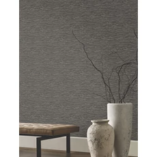 Kép 2/8 - York Modern vonalrajzos fekete-barna vlies tapéta Horizons Charcoal 68,58 cm X 8,22 m