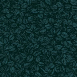 Boras Levél mintás modern kék-fekete vlies tapéta Viola Gråsten Amorina Blue Black 53 cm X 10 m