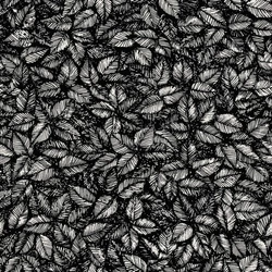 Boras Levél mintás modern fehér-fekete vlies tapéta Viola Gråsten Amorina Black 53 cm X 10 m