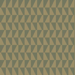 Boras Geoemtriai mintás modern zöld-arany vlies tapéta Arne Jacobsen Trapez Green 53 cm X 10 m
