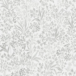 Boras Romantikus levél mintás szürke vlies tapéta Nocturne Grey 53 cm X 10 m