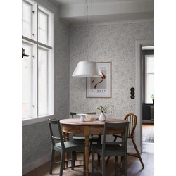 Boras Romantikus levél mintás szürke vlies tapéta Nocturne Grey 53 cm X 10 m