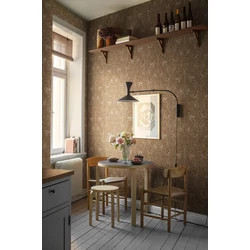 Boras Erdei állatos barna vlies tapéta Under the Elder Tree Brown 53 cm X 10 m