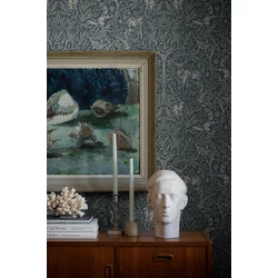 Boras Erdei állatos kék vlies tapéta Under the Elder Tree Blue 53 cm X 10 m