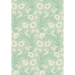 Boras Pipacsos romantikus zöld vlies tapéta Poppy Flow Green 53 cm X 10 m