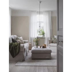 Boras Romantikus virágos rácsos bézs vlies tapéta Sommarslöja Grey 53 cm X 10 m