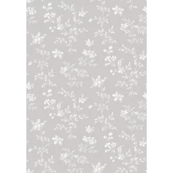 Boras Klasszikus virág mintás szürke vlies tapéta Ängsblomma Grey 53 cm X 10 m