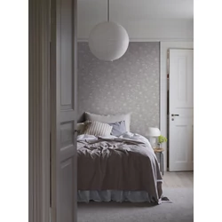 Boras Klasszikus virág mintás szürke vlies tapéta Ängsblomma Grey 53 cm X 10 m