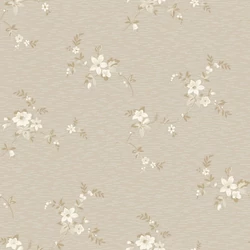 Boras Elegáns virág mintás bézs-arany Saga Beige 53 cm X 10 m