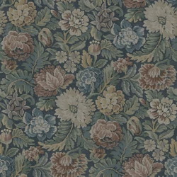 Boras Jacquard hatású virágos sötétzöld vlies tapéta Nightingale Garden Multi 53 cm X 10 m
