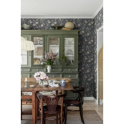 Boras Vintage virágos kék vlies tapéta Laura´s Cottage Blue 53 cm X 10 m