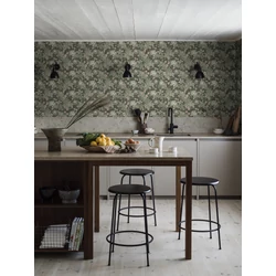 Boras Levél mintás zöld vlies tapéta Lindskog Green 53 cm X 10 m