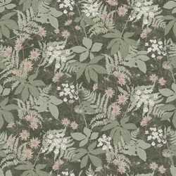 Boras Levél mintás zöld vlies tapéta Lindskog Green 53 cm X 10 m