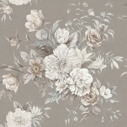 Boras Klasszikus virágcsokros szürke vlies tapéta Floral Charm Grey 53 cm X 10 m