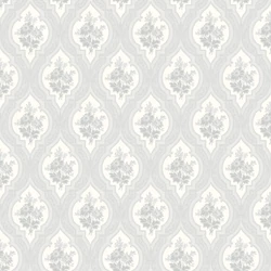 Boras Klasszikus medalion mintás szürke vlies tapéta Eternal Flower Grey 53 cm X 10 m