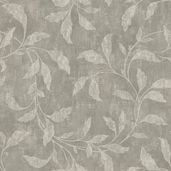 Boras Elegáns fényes levélmintás szürke vlies tapéta Rosewood Night Grey 53 cm X 10 m