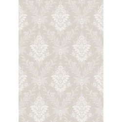 Boras Elegáns virág ornamentikás szürke vlies tapéta Sofia Grey 53 cm X 10 m