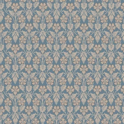 Boras Skandináv virág mintás kék vlies tapéta Nora Blue 53 cm X 10 m