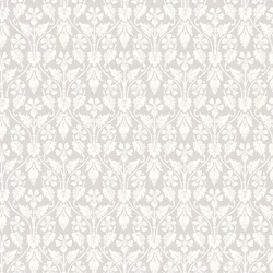 Boras Skandináv virág mintás szürke vlies tapéta Nora Grey 53 cm X 10 m