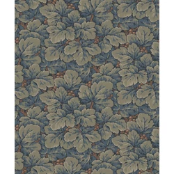 Boras Gobelin hatású klasszikus levél mintás sötétkék vlies tapéta Waldemar Blue 53 cm X 10 m