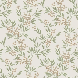 Boras Apró bogyós zöld-bézs vlies tapéta Forest Berries Multi 53 cm X 10 m