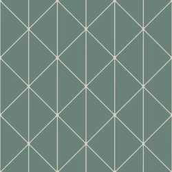 Boras Geometriai mintás glamúr zöld vlies tapéta Diamonds Green 53 cm X 10 m