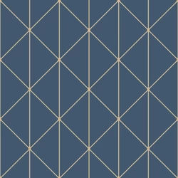 Boras Geometriai mintás glamúr kék vlies tapéta Diamonds Blue 53 cm X 10 m