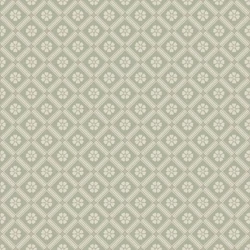 Boras Rácsos virágos skandináv zöld vlies tapéta Love Green 53 cm X 10 m