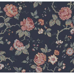 Boras Romantikus rózsás kék vlies tapéta Rosenträd Blue 49 cm X 10 m