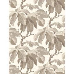 Boras Klasszikus levélmintás bézs vlies tapéta Kastanj Beige 53 cm X 10 m