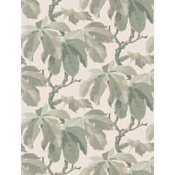 Boras Klasszikus levélmintás zöld vlies tapéta Kastanj Green 53 cm X 10 m