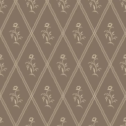 Boras Klasszikus barna vlies tapéta virágokkal Signe Brown 53 cm X 10 m