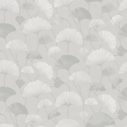 Boras Ginko mintás modern szürke vlies tapéta Sophia Grey 53 cm X 10 m
