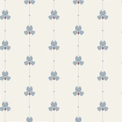 Boras Írisz mintás kék-bézs vlies tapéta Gotain Sweet Pea Burgundy Blue 53 cm X 10 m